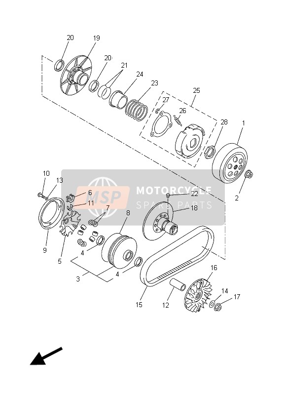 Yamaha YP250R X-MAX 2012 Clutch for a 2012 Yamaha YP250R X-MAX